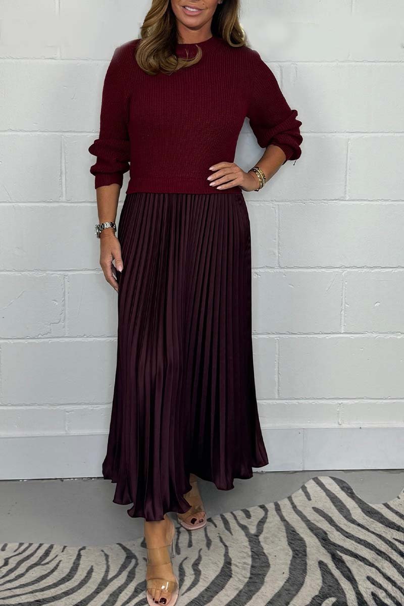 Natalia | Maglione donna a maniche lunghe con fondo plissettato