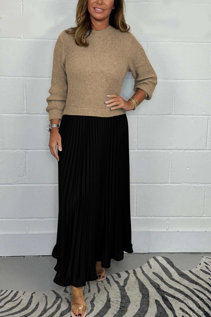 Natalia | Maglione donna a maniche lunghe con fondo plissettato